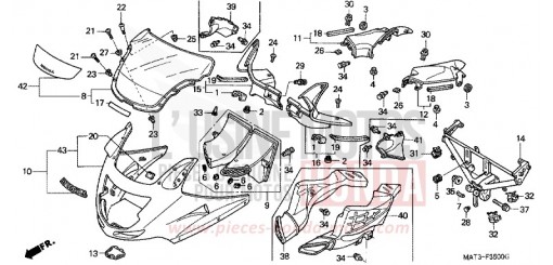 UPPER COWL CBR1100XXW de 1998
